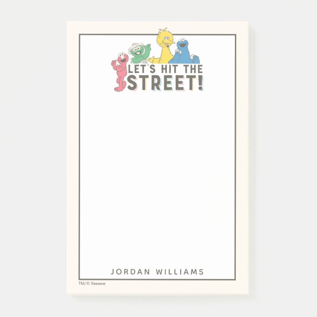 Notas Post-it® Barrio Sésamo | Añadir su nombre (Anverso)