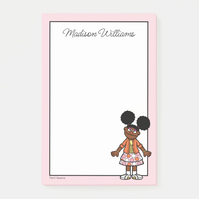 Notas Post-it® Barrio Sésamo | Gabrielle Añadir tu nombre (Anverso)