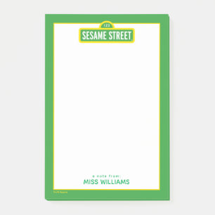 Notas Post-it® Barrio Sésamo Logotipo de color completo Añadi