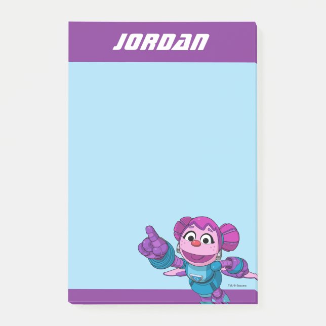 Notas Post-it® Barrio Sésamo | Mecha Builders Abby | Añadir nombr (Anverso)