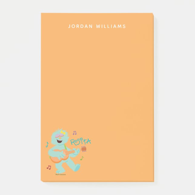 Notas Post-it® Barrio Sésamo | Rosita Tocando Guitarra (Anverso)