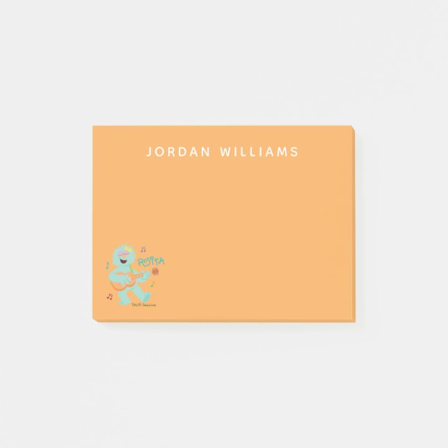 Notas Post-it® Barrio Sésamo | Rosita Tocando Guitarra (Anverso)