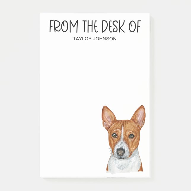 Notas Post-it® Basenji Lover (Anverso)