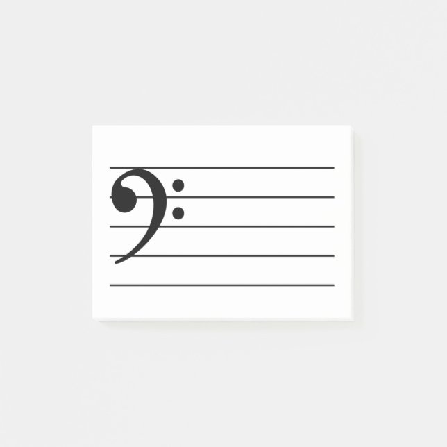 Notas Post-it® Bass Clef Post-it Notes (Anverso)