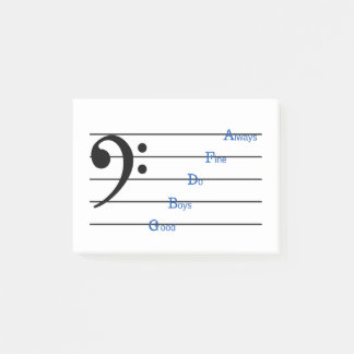 Notas Post-it® Bass Clef Post-it Notes (Line Rhymes)