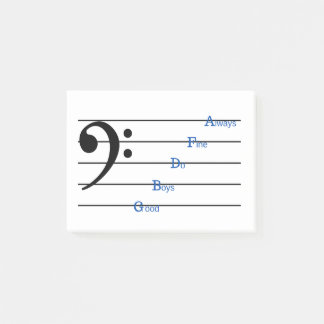 Notas Post-it® Bass Clef Post-it Notes (Line Rhymes)