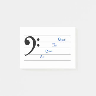 Notas Post-it® Bass Clef Post-It Notes (Space Rhymes)