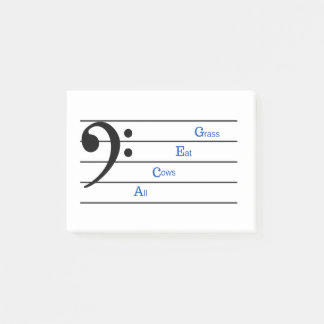 Notas Post-it® Bass Clef Post-It Notes (Space Rhymes)