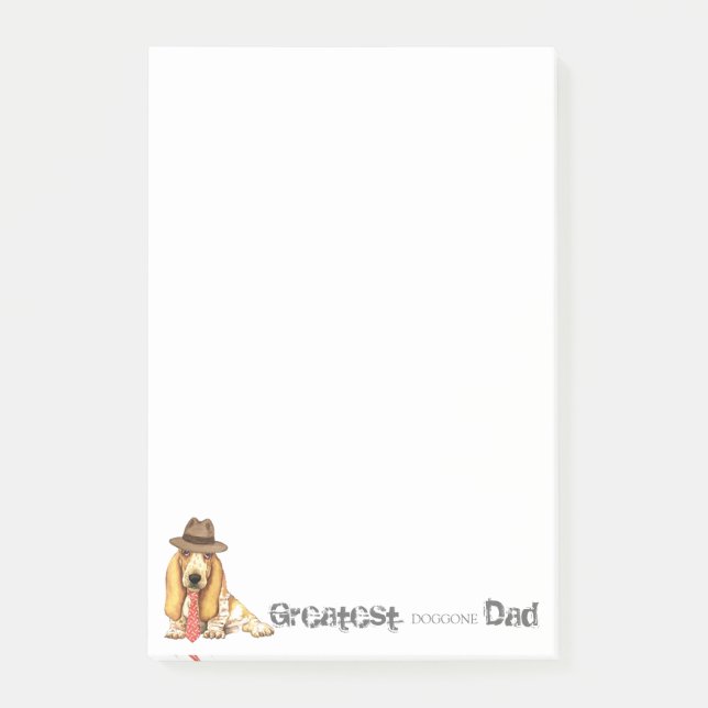 Notas Post-it® Basset Dad (Anverso)