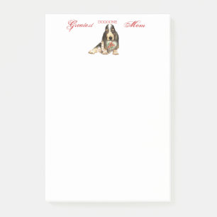 Notas Post-it® Basset Heart Mom