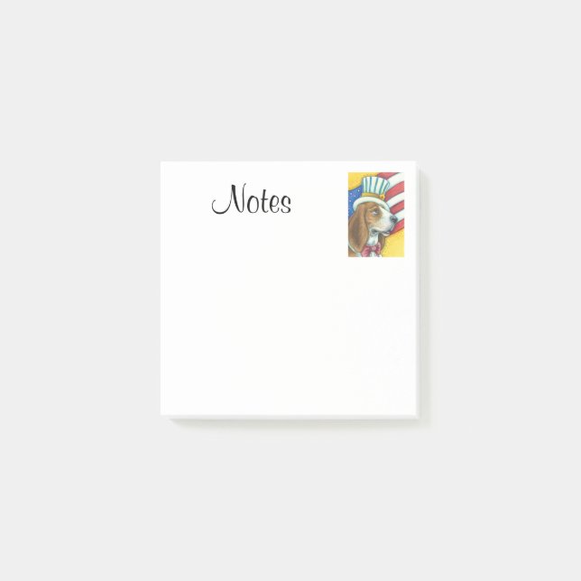 Notas Post-it® BASSET HOUND TÍO SAM, DOG 3M Post-it® Notes (Anverso)