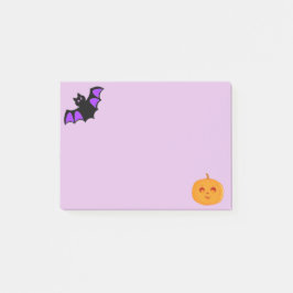 Notas Post-it® Bat y calabaza de Halloween