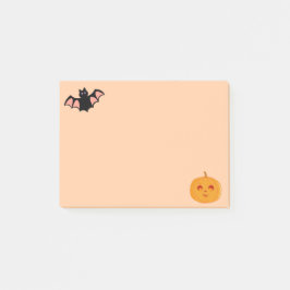 Notas Post-it® Bat y calabaza de Halloween