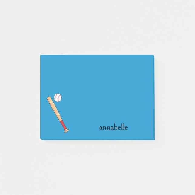 Notas Post-it® Batalla de béisbol con Ball personalizado (Anverso)