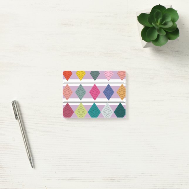 Notas Post-it® Bauhaus Diamond Quilt (Oficina)