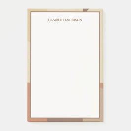 Notas Post-it® Bauhaus Terracotta Beige Abstract Personalized
