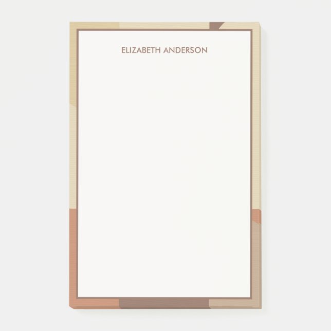 Notas Post-it® Bauhaus Terracotta Beige Abstract Personalized (Anverso)