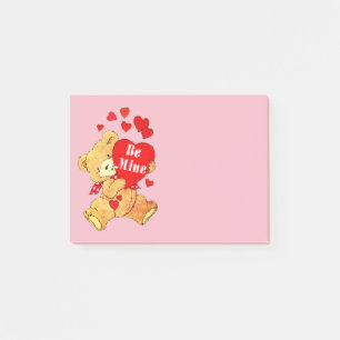 Notas Post-it® Be Mine Teddy Bear