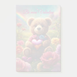Notas Post-it® Be mine Valentine Teddy 1