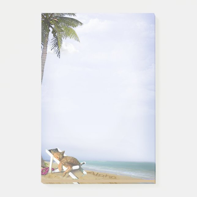 Notas Post-it® Beach Kitty (Anverso)