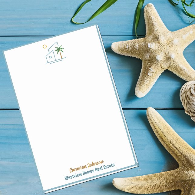 Notas Post-it® Beach Real Estate Company Custom Coastal Realtor (Subido por el creador)