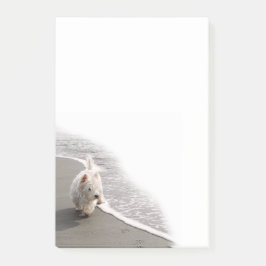 Notas Post-it® Beachcombing Westie Photo Post-It Notes