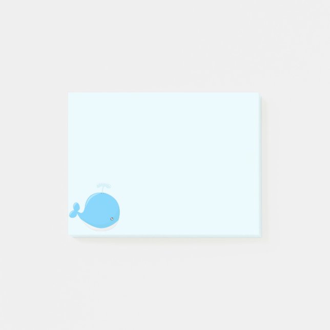 Notas Post-it® Bebé de ballena kawaii personalizados niños (Anverso)
