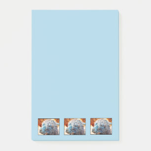 Notas Post-it® Bebé de la Alpaca Cuta en Azul