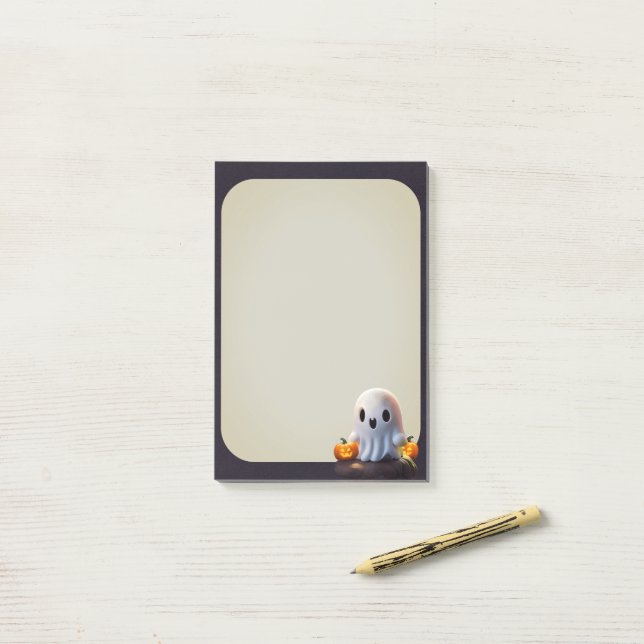 Notas Post-it® Bebé Fantasma Típico personaje de Halloween (Escritorio)