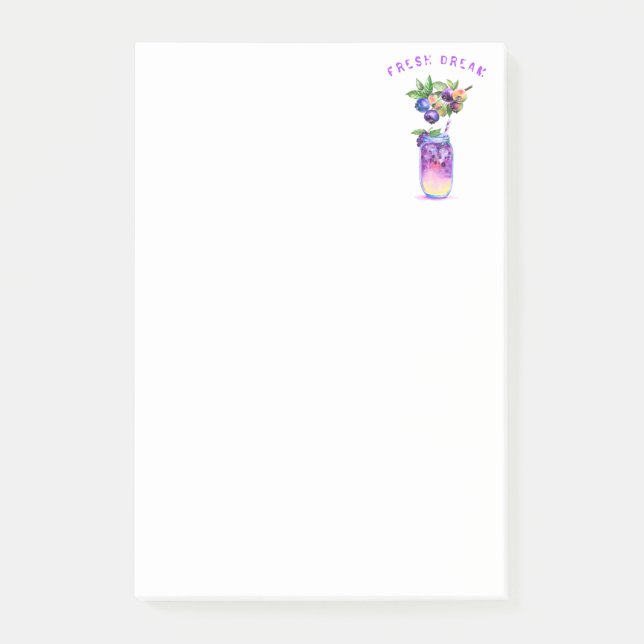 Notas Post-it® Bebida Guay de jugo de arándano azul (Anverso)