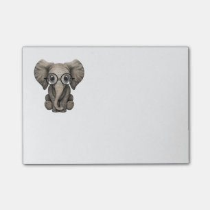 Notas Post-it® Becerro lindo del elefante del bebé con los