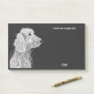 Notas Post-it® Bedlington Terrier Resumen Nombre del perro de art