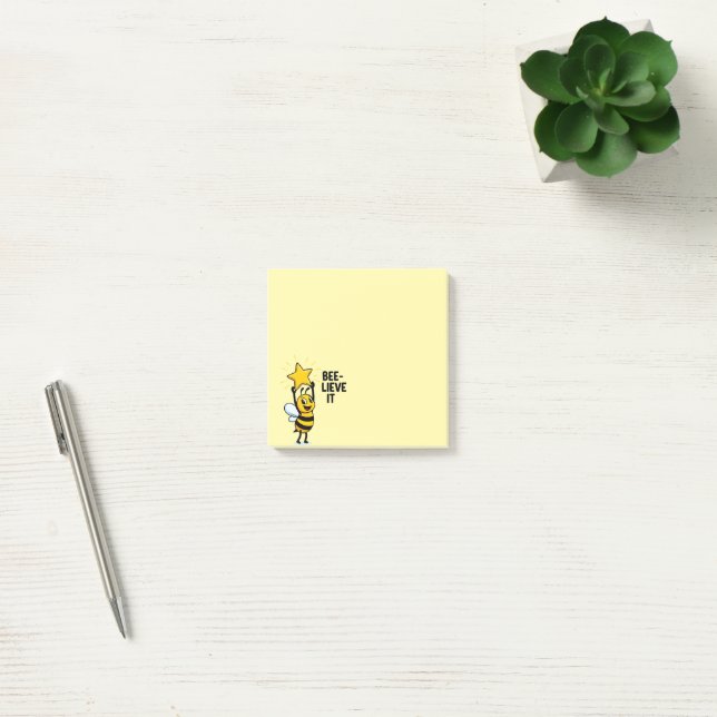 Notas Post-it® "BEE-lieve It!" Magical Kawaii Bee Post-It Notes (Oficina)