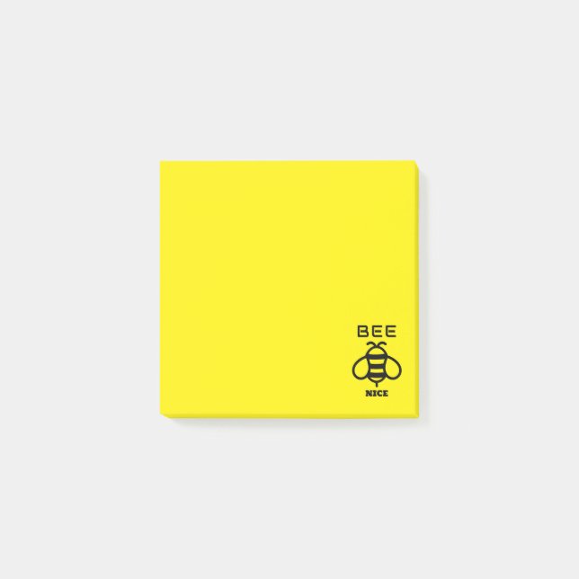 Notas Post-it® Bee Nice with Minimal Design (Anverso)