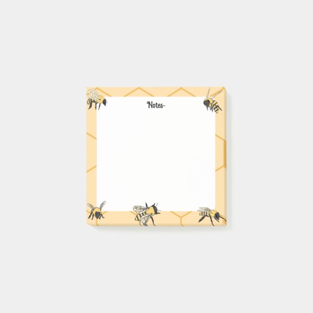 Notas Post-it® Bees Honeycomb Bee Farm (Anverso)