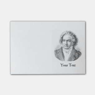 Notas Post-it® Beethoven blanco y negro