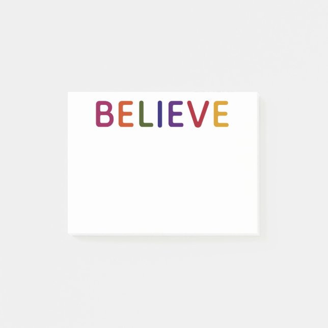 Notas Post-it® Believe Multicolored (Anverso)