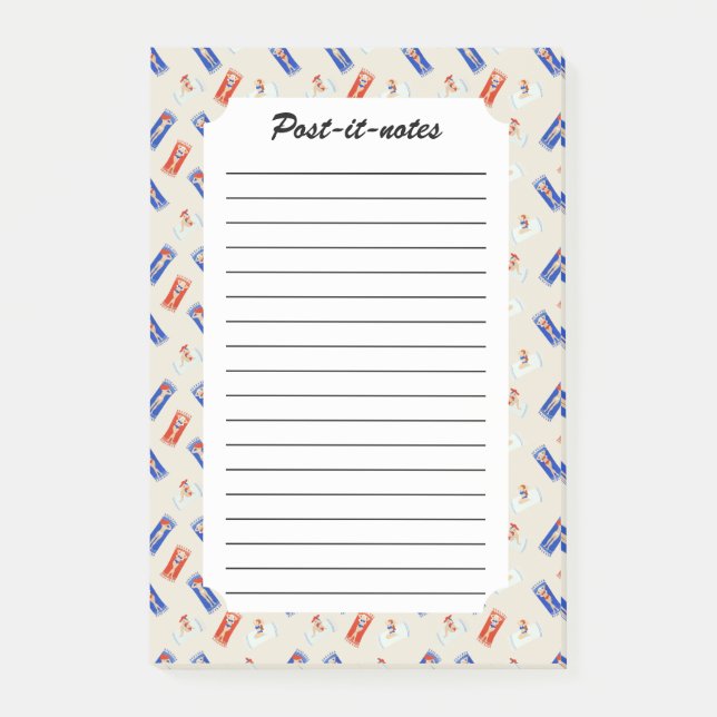 Notas Post-it® Belleza Chica de Verano Vintage (Anverso)