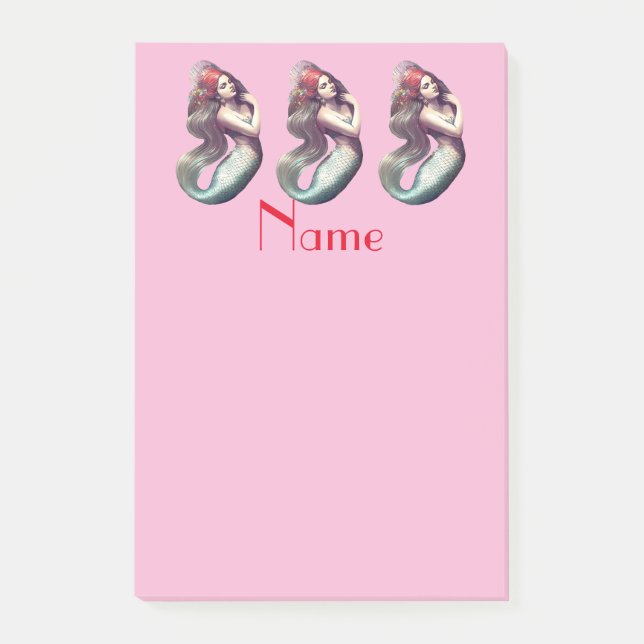 Notas Post-it® Belleza de la sirena pelirroja Thunder_Cove (Anverso)