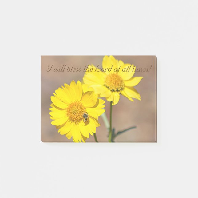 Notas Post-it® Bendeciré al señor siempre (Anverso)