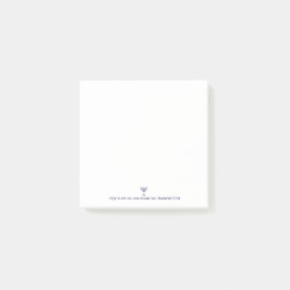 Notas Post-it® Bendición moderna de la menorá azul blanco dorado 