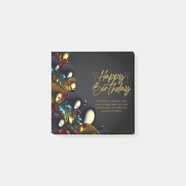 Notas Post-it® Bendiciones de cumpleaños elegantes (Anverso)