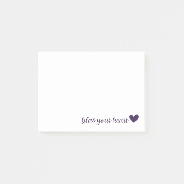 Notas Post-it® Bendiga su corazón (Anverso)