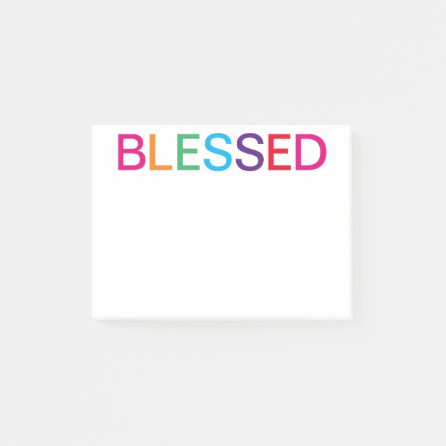 Notas Post-it® Bendito multicolor (Anverso)