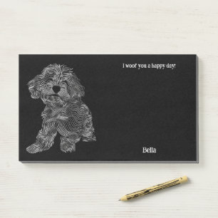 Notas Post-it® Bernedoodle Abstract Art Dog Name