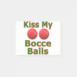 Notas Post-it® Besa Mis Bolas de Bocce