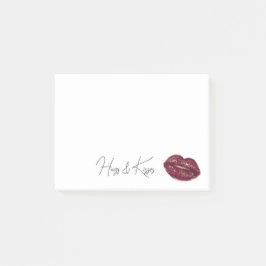 Notas Post-it® Beso de los labios rojos