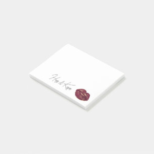 Notas Post-it® Beso de los labios rojos