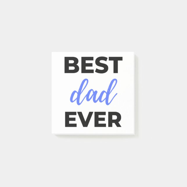 Notas Post-it® Best Dad Ever Black (Anverso)