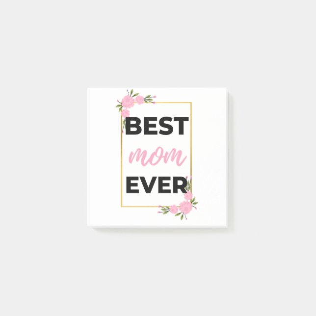 Notas Post-it® Best Mom Ever black (Anverso)